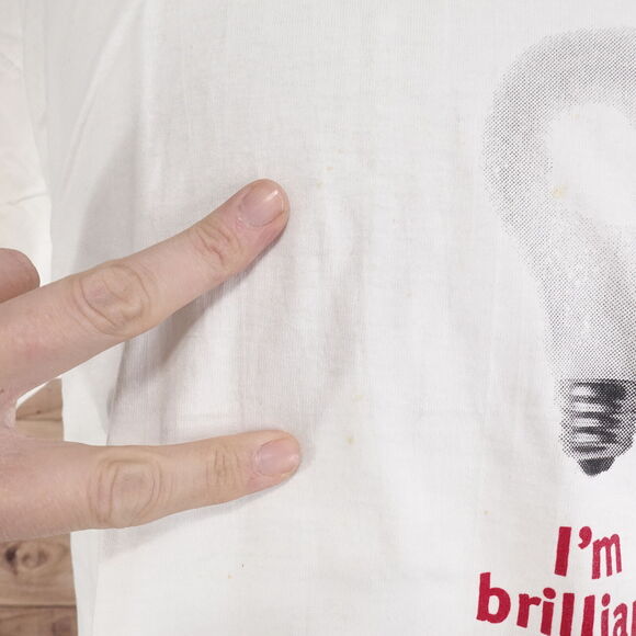 VINTAGE I'M BRILLIANT LIGHT BULB SAVVIS SMART NETWORK SOLUTION 90s 00s TSHIRT XL - Picture 5 of 13